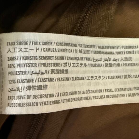 Abercrombie & Fitch Womens Brown Faux Suede Mini Straight Pencil Skirt Size XXS - Picture 5 of 5